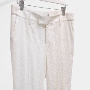 Smythe Cream Tonal Leopard Pattern Trousers